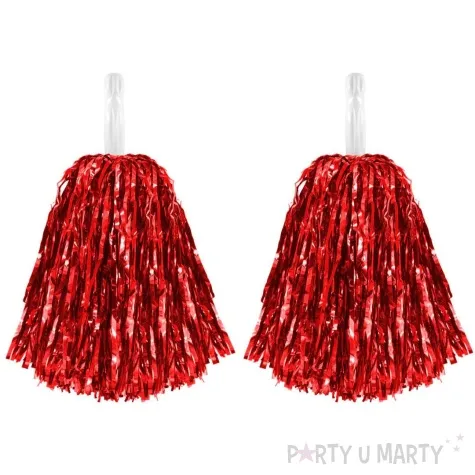 pompon czirliderka czerwony partypal 38 cm 2 szt