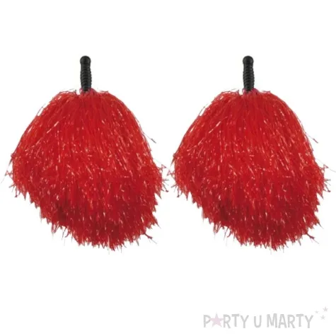 pompon czirliderka czerwony partytino 30 cm 2 szt