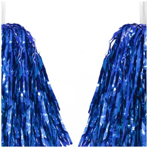 pompon czirliderka niebieski partypal 38 cm 2 szt