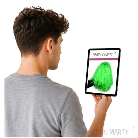 pompon czirliderka zielony partytino 29 cm