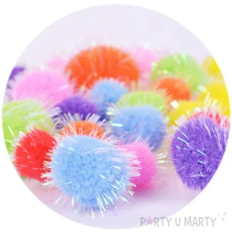 pompony dekoracyjne akrylowe mix arpex 25 szt