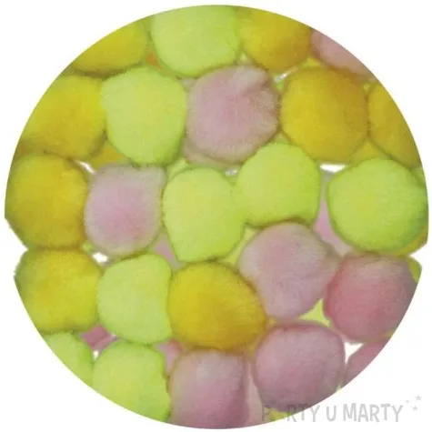 pompony dekoracyjne akrylowe titanum 48 szt