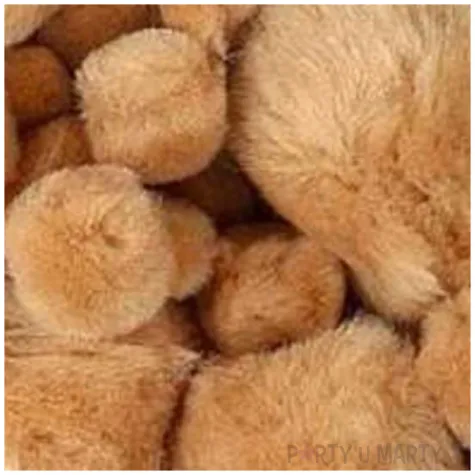 pompony pluszowe akrylowe bezowy mix titanum 12 50 mm 45 szt