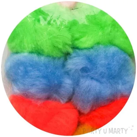 pompony pluszowe akrylowe mix aliga 50 mm 10 szt
