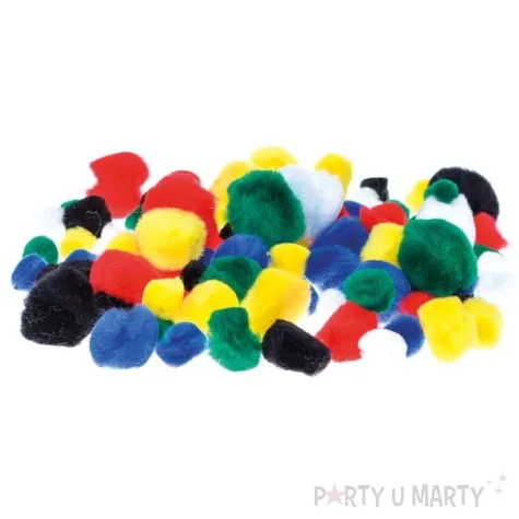 pompony pluszowe akrylowe mix brewis 10 25 mm 78 szt