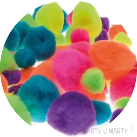 pompony pluszowe akrylowe mix brewis 10 25 mm 78 szt