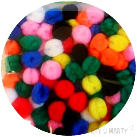 pompony pluszowe akrylowe mix brewis 10 mm 100 szt