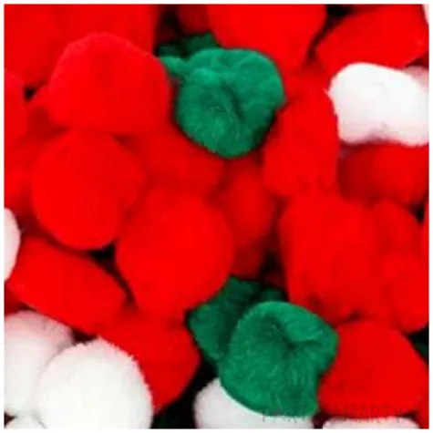 pompony pluszowe akrylowe swiateczne mix titanum 20 mm 80 szt