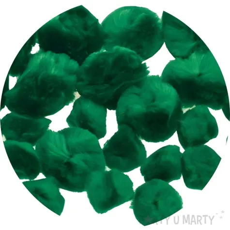 pompony pluszowe akrylowe zielony brewis 25 35 40 mm 24 szt