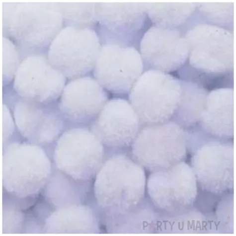 pompony pluszowe classic biale aliga 10 mm 120 szt