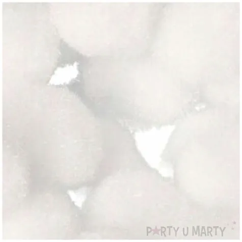 pompony pluszowe classic biale aliga 15 50 mm 80 szt