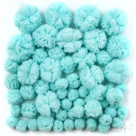 pompony pluszowe classic blekitne titanum 10 24 mm 60 szt