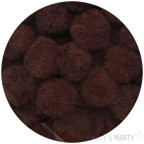 pompony pluszowe classic brazowe aliga 20 mm 60 szt