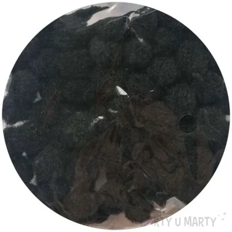 pompony pluszowe classic czarne aliga 10 mm 120 szt