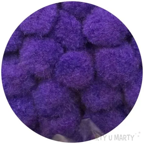 pompony pluszowe classic fioletowe aliga 20 mm 60 szt
