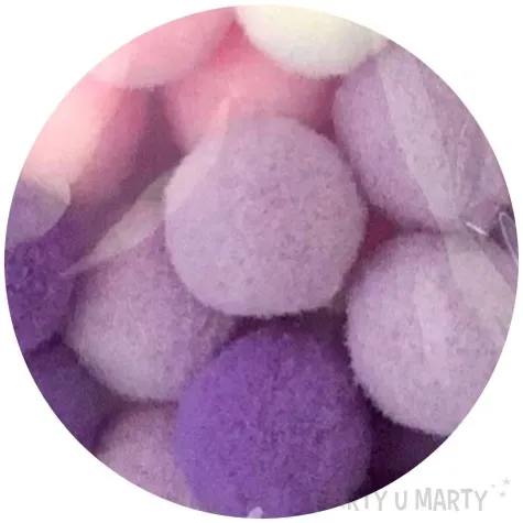 pompony pluszowe classic fioletowe astra 20 mm