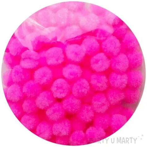 pompony pluszowe classic rozowe aliga 10 mm 120 szt