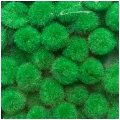 pompony pluszowe classic zielone aliga 10 mm 120 szt