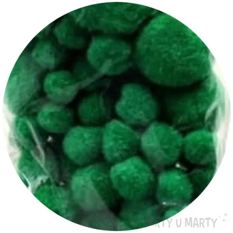 pompony pluszowe classic zielone aliga 15 50 mm 80 szt