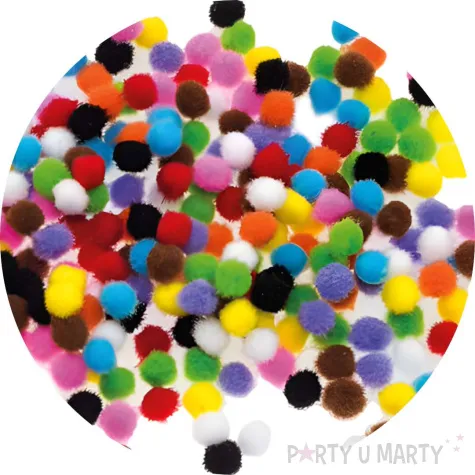 pompony pluszowe poliestrowe mix brewis 7 mm 380 szt