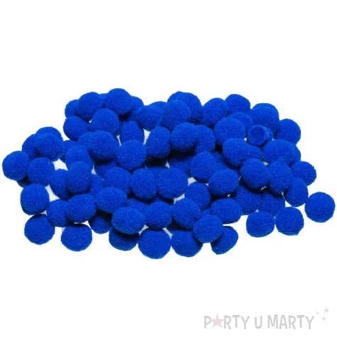 pompony pluszowe poliestrowe niebieski brewis 10 mm 100 szt