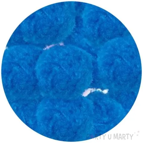 pompony pluszowe poliestrowe niebieskie titanum 25 mm 30 szt