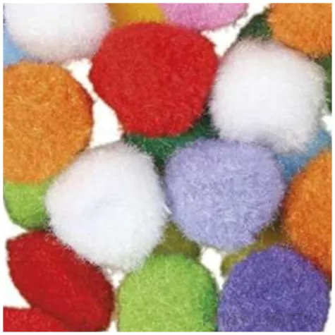 pompony pluszowe poliestrowe pastelowe mix titanum 20 mm 60 szt