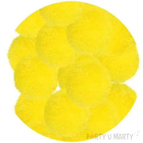 pompony pluszowe poliestrowe sloneczne zolte titanum 25 mm 30 szt