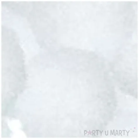 pompony pluszowe poliestrowe sniegowe biale titanum 25 mm 30 szt