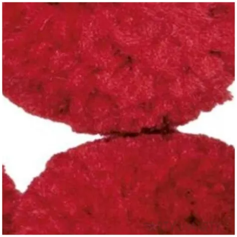 pompony pluszowe wloczkowe czerwone ciemne titanum 30 mm 6 szt