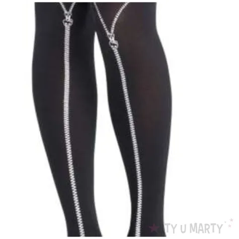 ponczochy party z bialym zamkiem czarne carnival toys