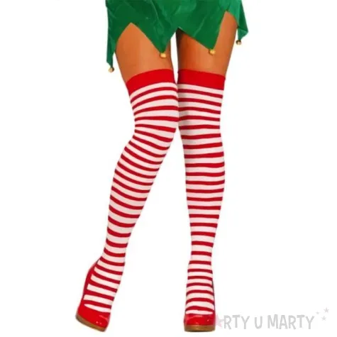 ponczochy paski bialo czerwone guirca rozm uniw