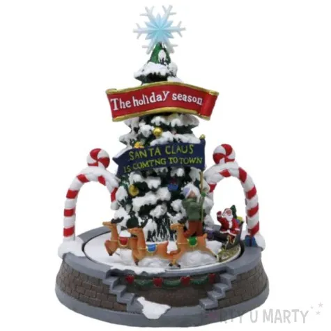 pozytywka boze narodzenie swiety mikolaj w saniach guirca 24cm