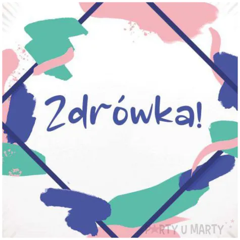 prezent dekoracja balon foliowy zdrowka bialy do szpitala 18 rnd