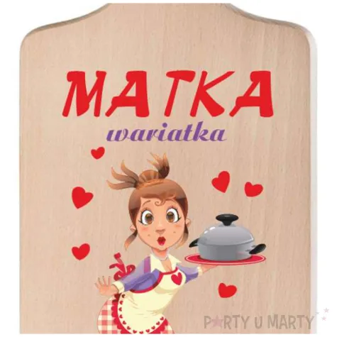 prezent deska drukowana dzien matki matka wariatka szaleje w kuchni