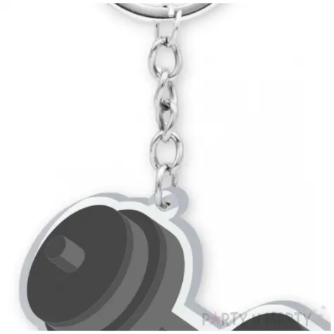 prezent dla chlopaka brelok hantel silownia szary