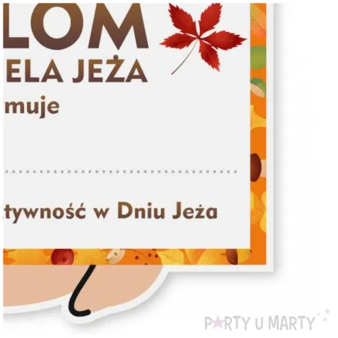 prezent dla dziecka nagroda dyplom dzien jeza jezyk jerzy do przedszkola 18x15 cm