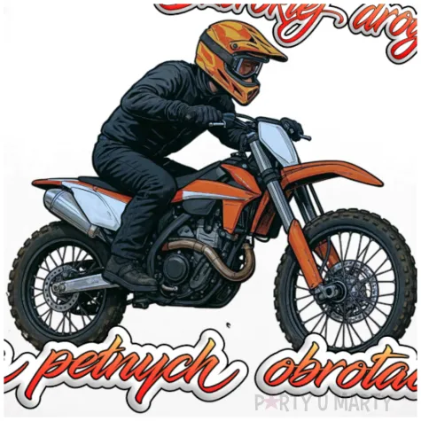 prezent dla motocyklisty balon szerokiej drogi na pelnych obrotach motocross 18 rnd