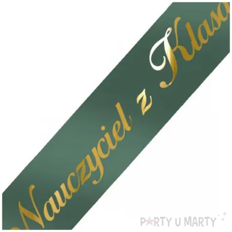 prezent dla nauczyciela na dzien edukacji zakonczenie roku szarfa nauczyciel z klasa zielona