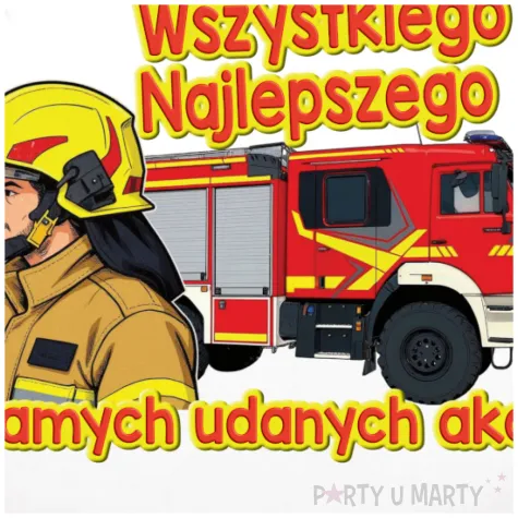 prezent dla strazaka dekoracja balon foliowy strazak medyczny wszystkiego najleps