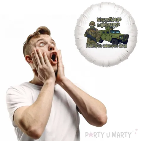 prezent dla zolnierza dekoracja balon foliowy zolnierz medyczny wszystkiego najleps