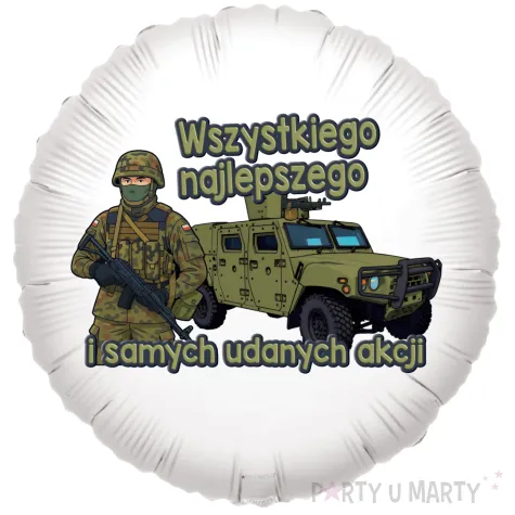 prezent dla zolnierza dekoracja balon foliowy zolnierz medyczny wszystkiego najleps