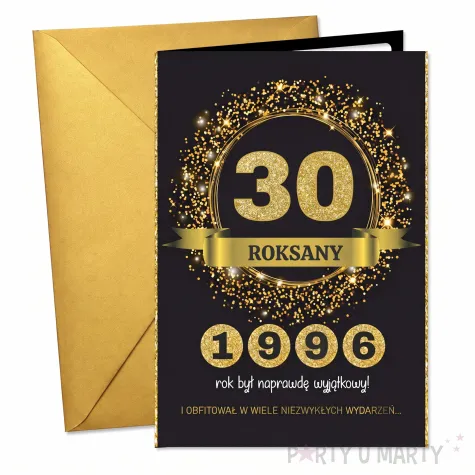 prezent na 30 urodziny trzydziestke kartka urodzinowa okolicznosciowa z imieniem b6