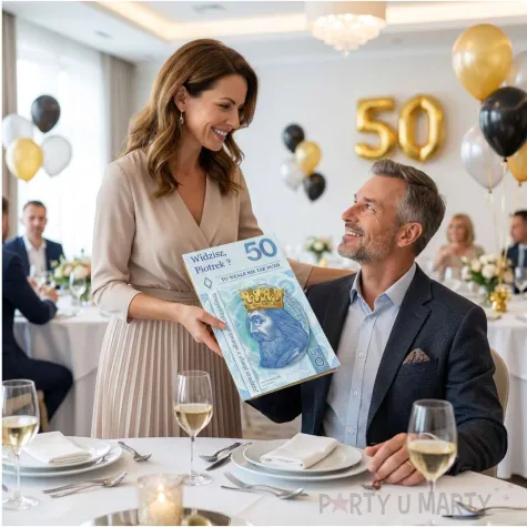 prezent na 50 urodziny kartka okolicznosciowa xl 50 zlotych personalizacja