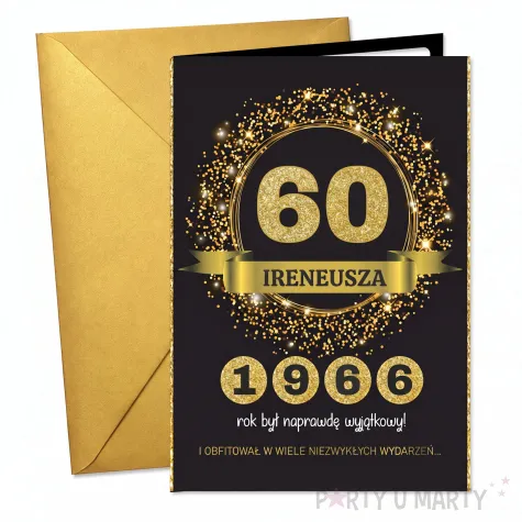 prezent na 60 urodziny szescdziesiatke kartka urodzinowa okolicznosciowa z imieniem b6