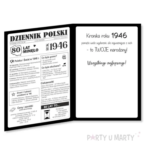 prezent na 80 urodziny osiemdziesiatke kartka urodzinowa okolicznosciowa z imieniem b6