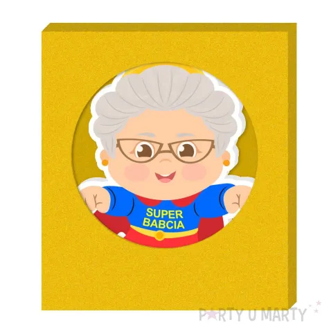 prezent na dzien babci brelok do kluczy siper dziadek 7 5 x 5 5 cm