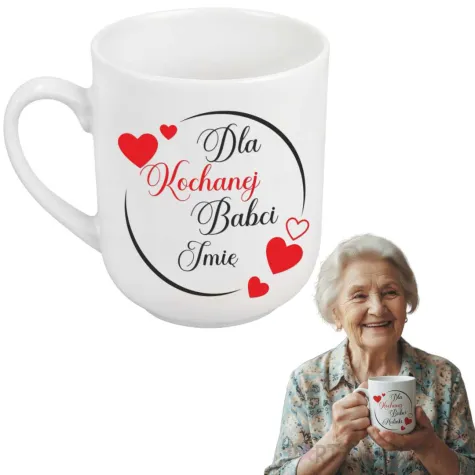 prezent na dzien babci kubek personalizowany dla kochanej babci imie 290 ml