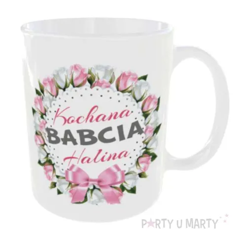 prezent na dzien babci urodziny kubek personalizowany kochana babcia imie 330 ml