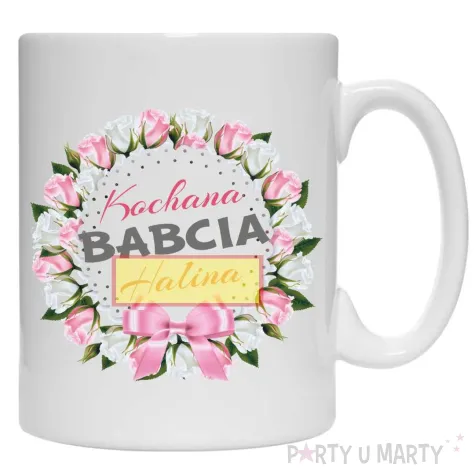 prezent na dzien babci urodziny kubek personalizowany kochana babcia imie 330 ml